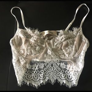 White lace bralette